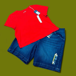 Lee Denim Shorts Womens 18 + Universal Thread XL Red Tee Outfit Bundle Patriotic